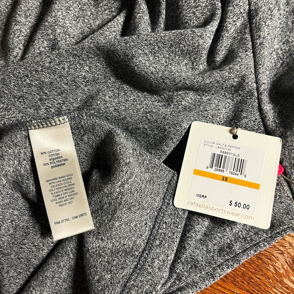 Rafaella women’s plus size 3X gray pullover top NWT - Picture 6 of 6